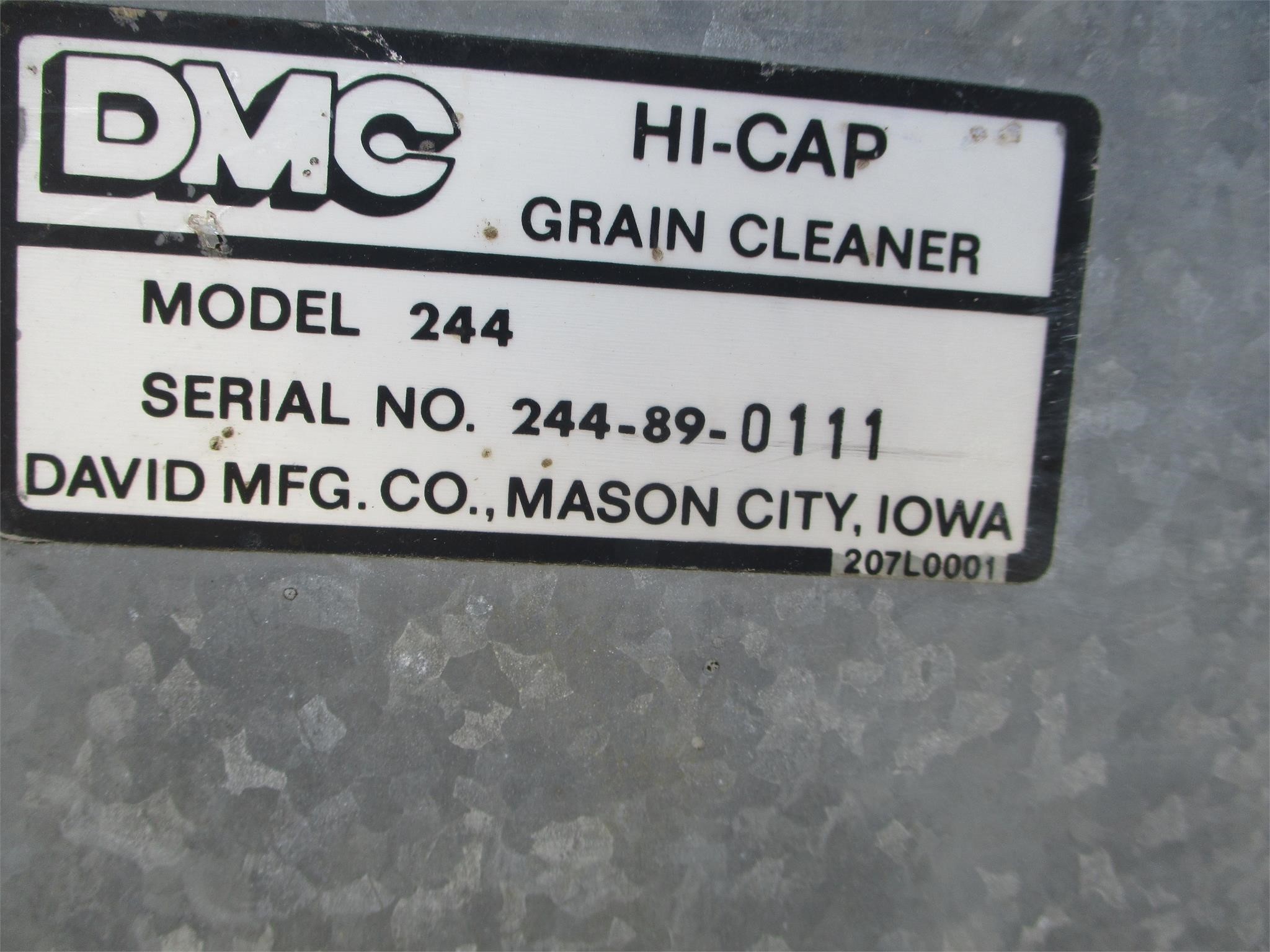  DMC 244 Grain Cleaner