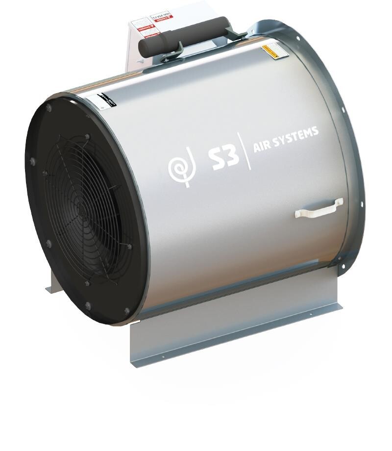 S3 Air Systems Inline Centrifugal 5HP Grain Dryer