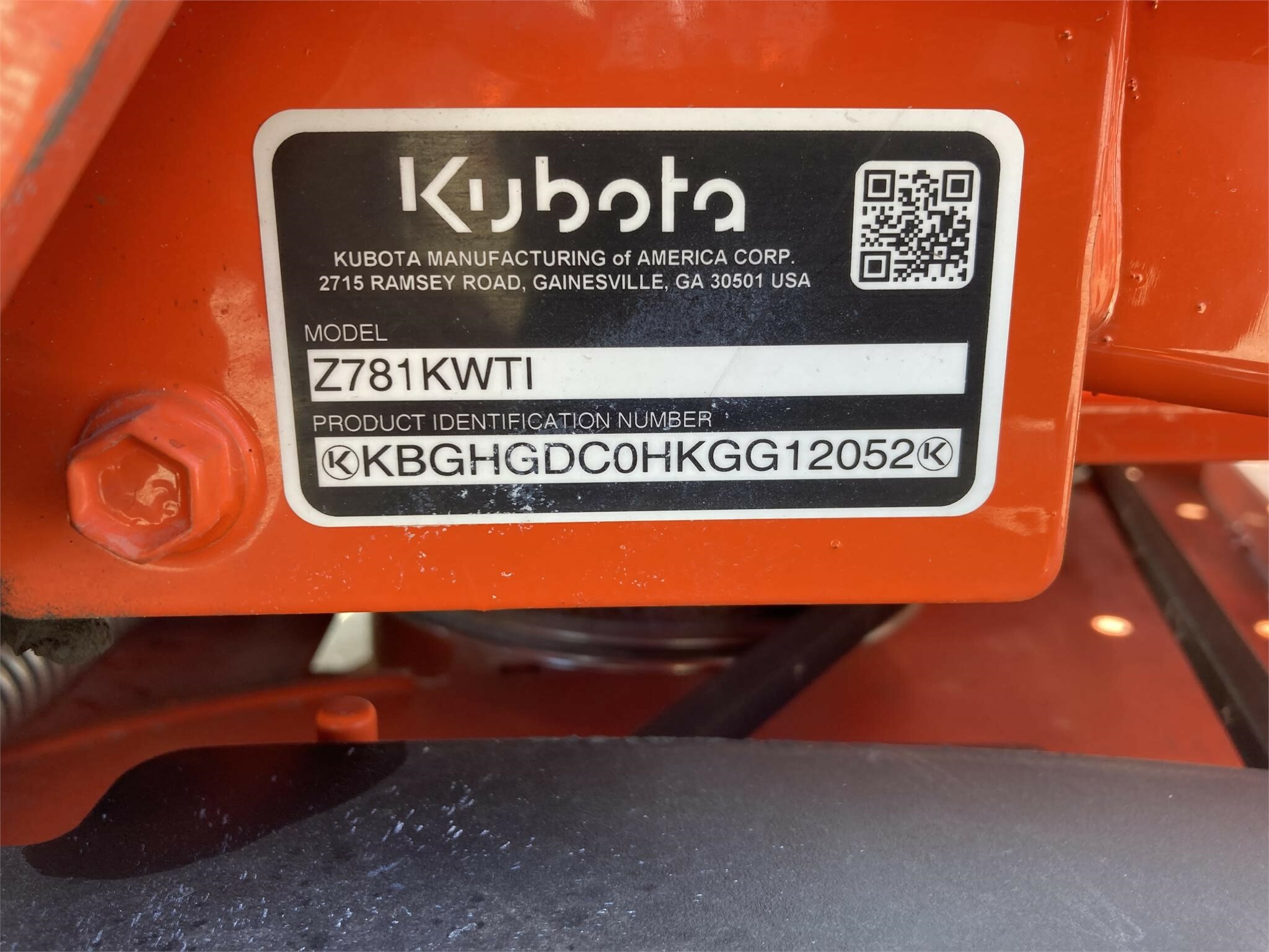 2020 Kubota Z781i Lawn Mower 8,750 Machinery Pete