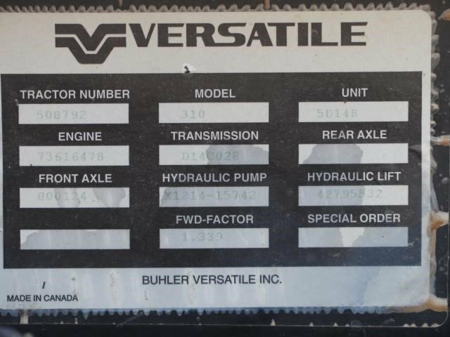 2015 Versatile 310 Tractor