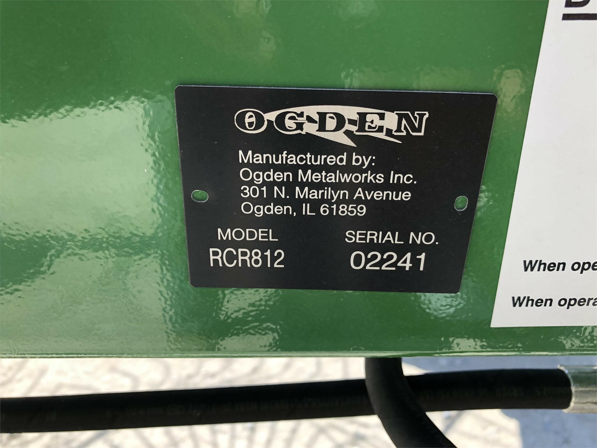 2024 Ogden Metalworks RCR812 Rake