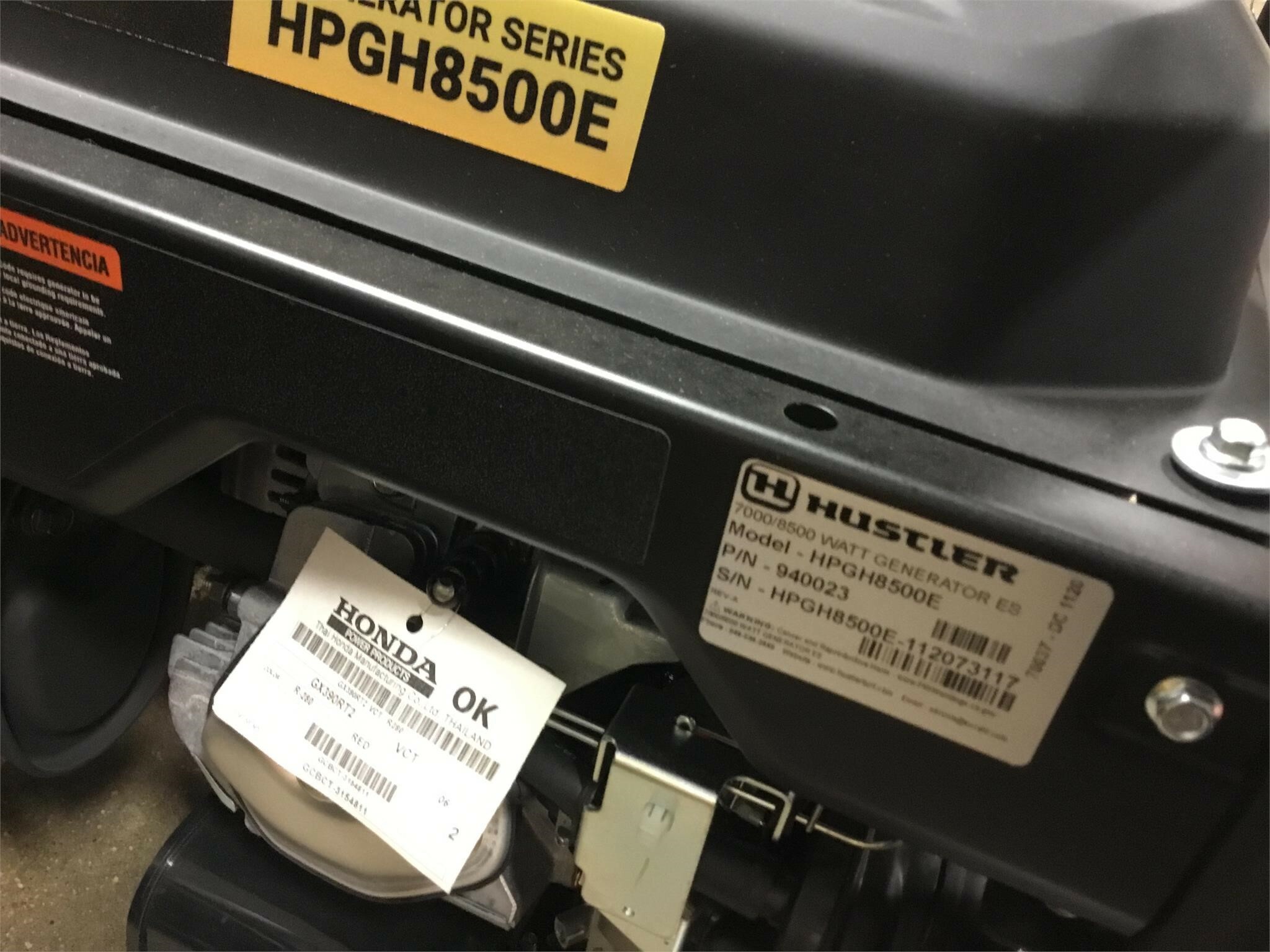 2021 Hustler HPGH8500E Generator