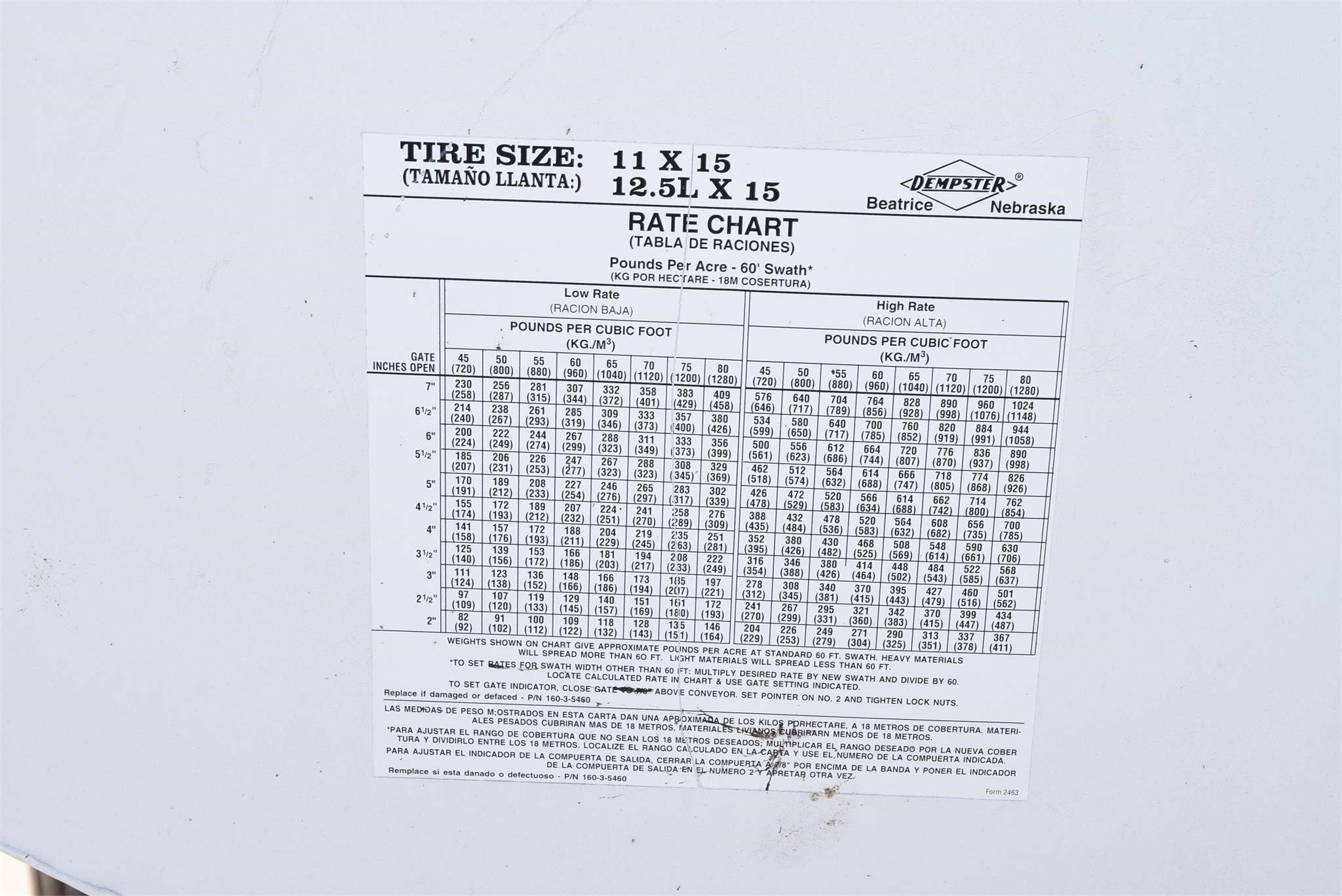 Dempster Clipper 200 PullType Fertilizer Spreader 5,000 Machinery