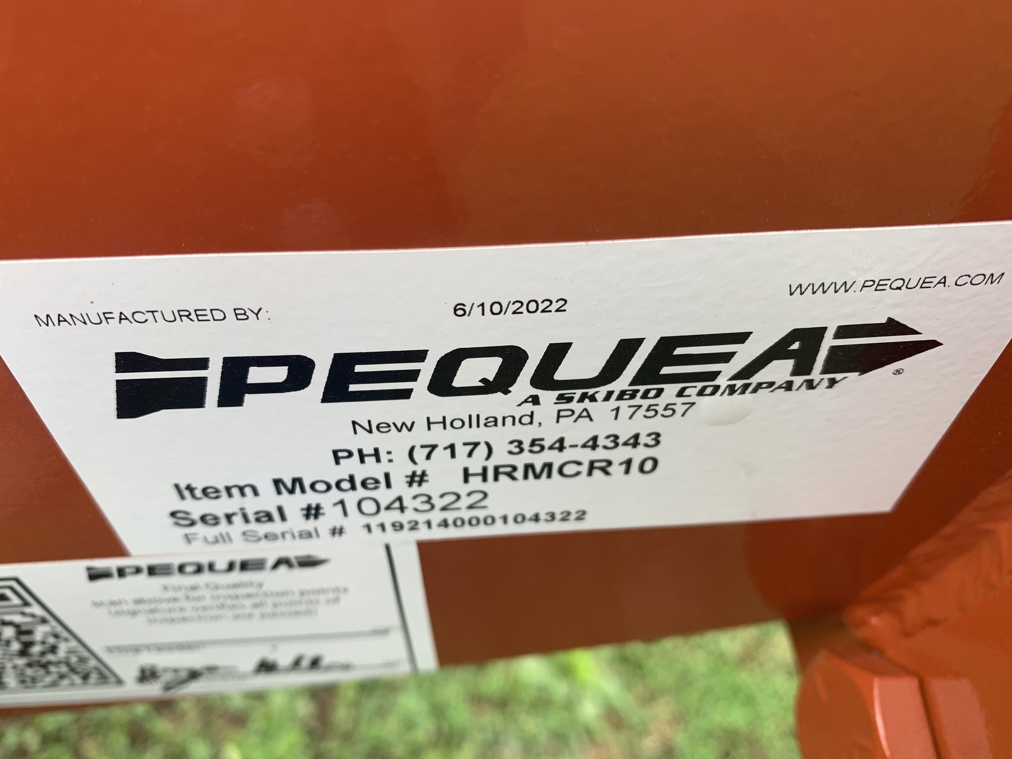2024 Pequea MCR10 Rake