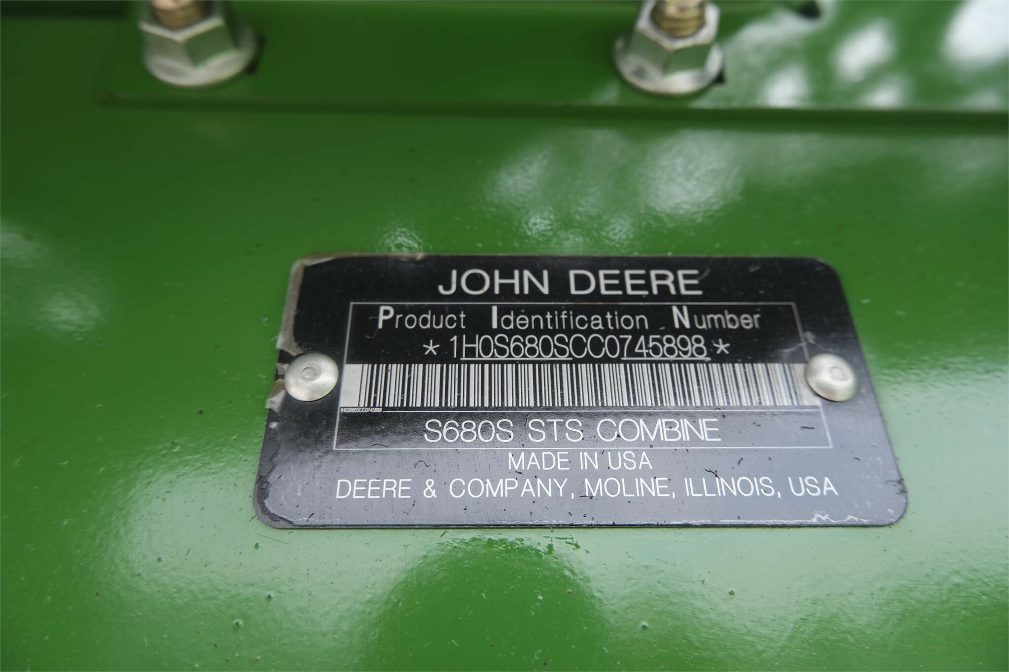 2012 John Deere S680 Combine