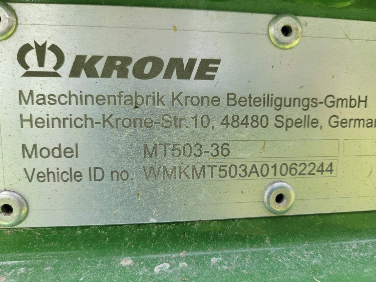 2020 Krone ECTC320CR Disk Mower