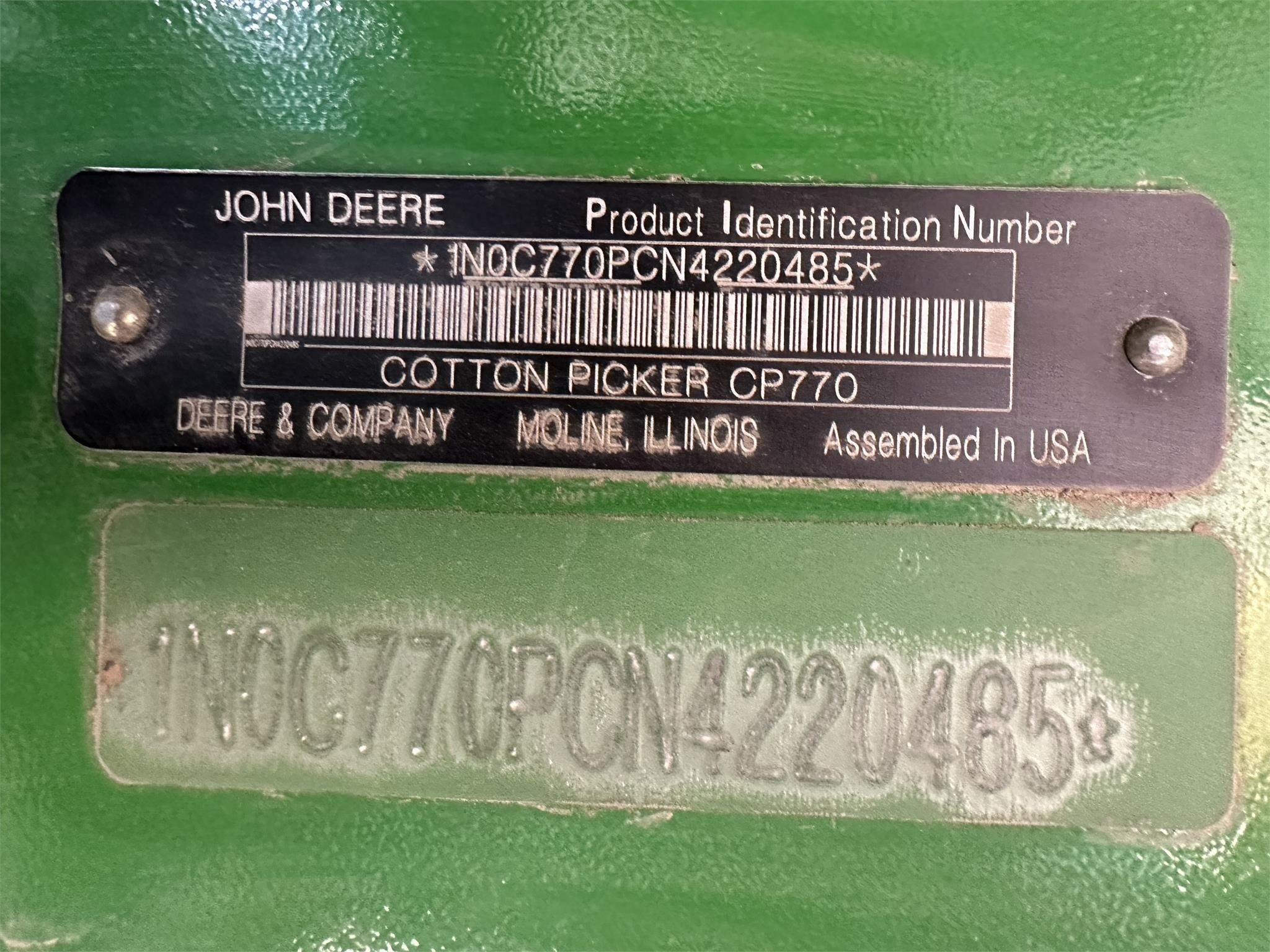 2022 John Deere CP770 Cotton Equipment