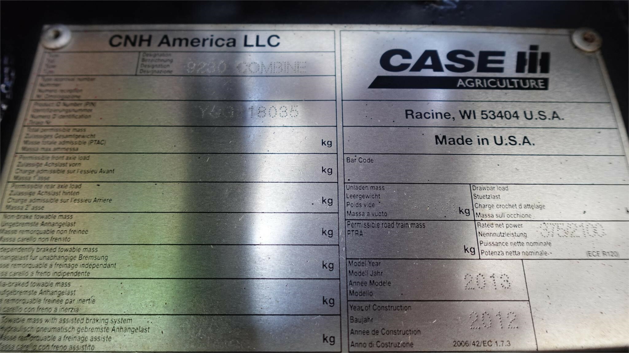 2013 Case IH 9230 Combine