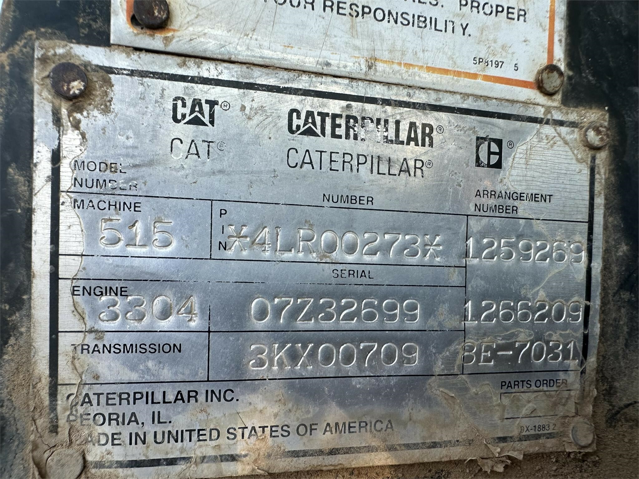 1997 Caterpillar 515 Forestry and Mining