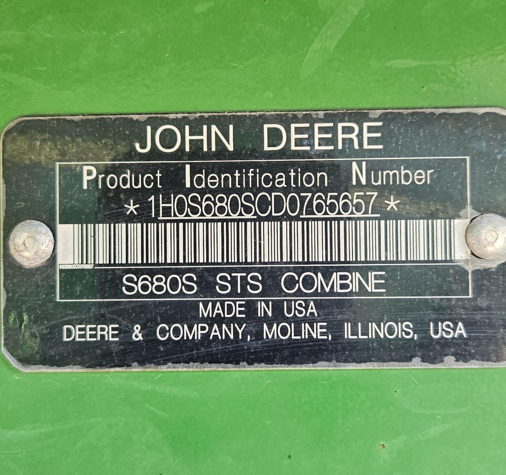 2014 John Deere S680 Combine