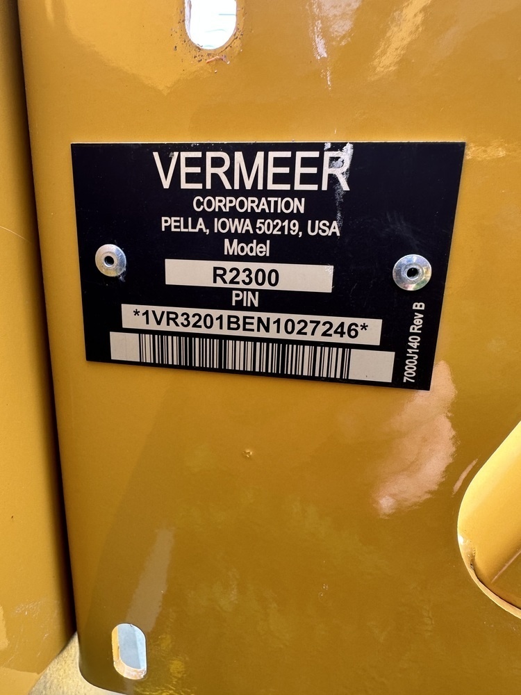 2022 Vermeer R2300 Rake Call Machinery Pete