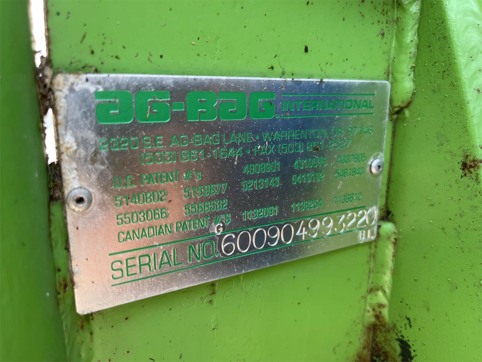 1999 AgBag G6000 Forage Bagger 24,900 Machinery Pete