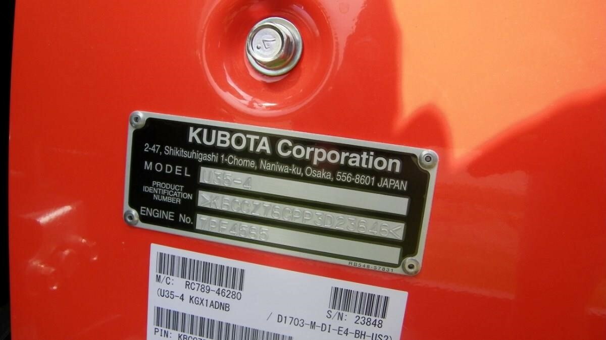 2026 Kubota U35-4 Mini Excavator