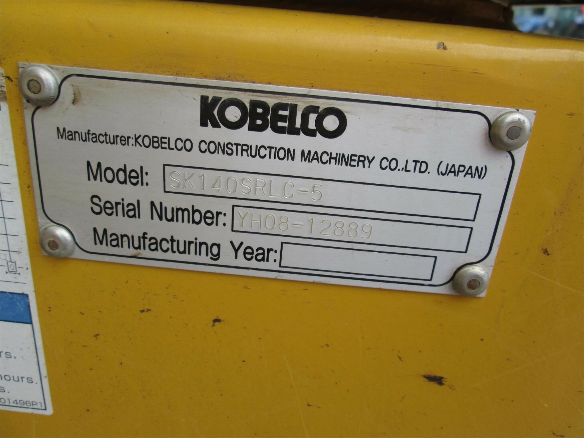2019 Kobelco SK140SR LC-5 Excavator