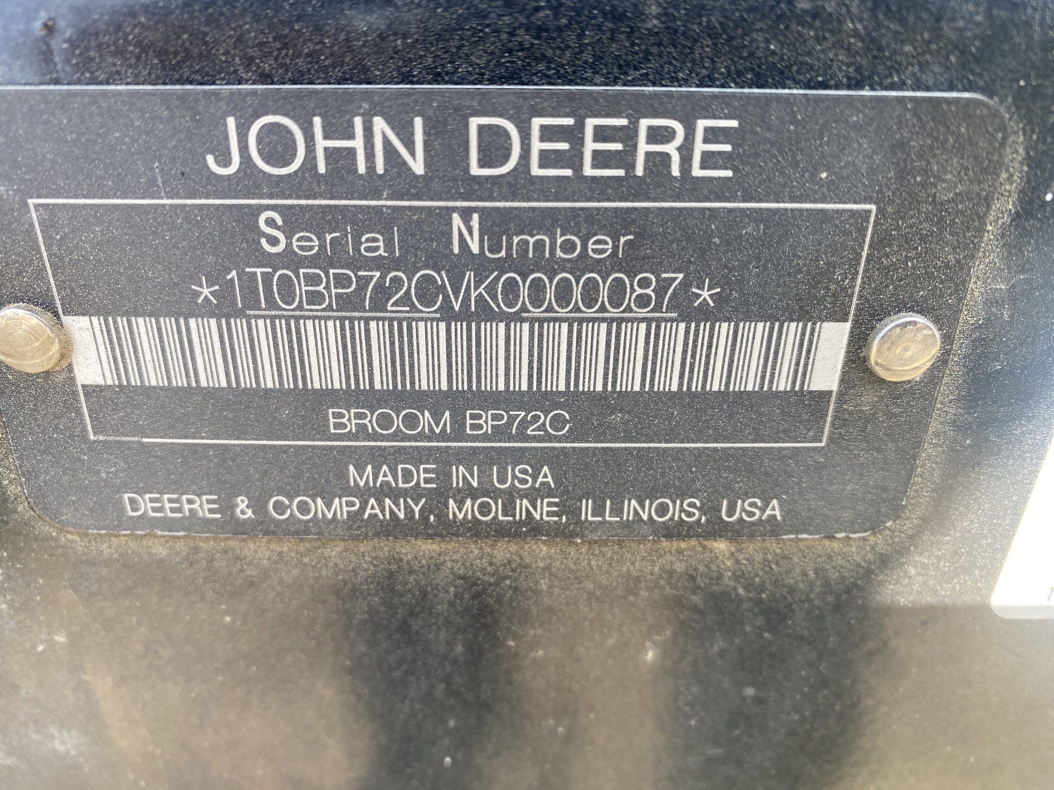 2019 John Deere BP72C Loader and Skid Steer Attachment
