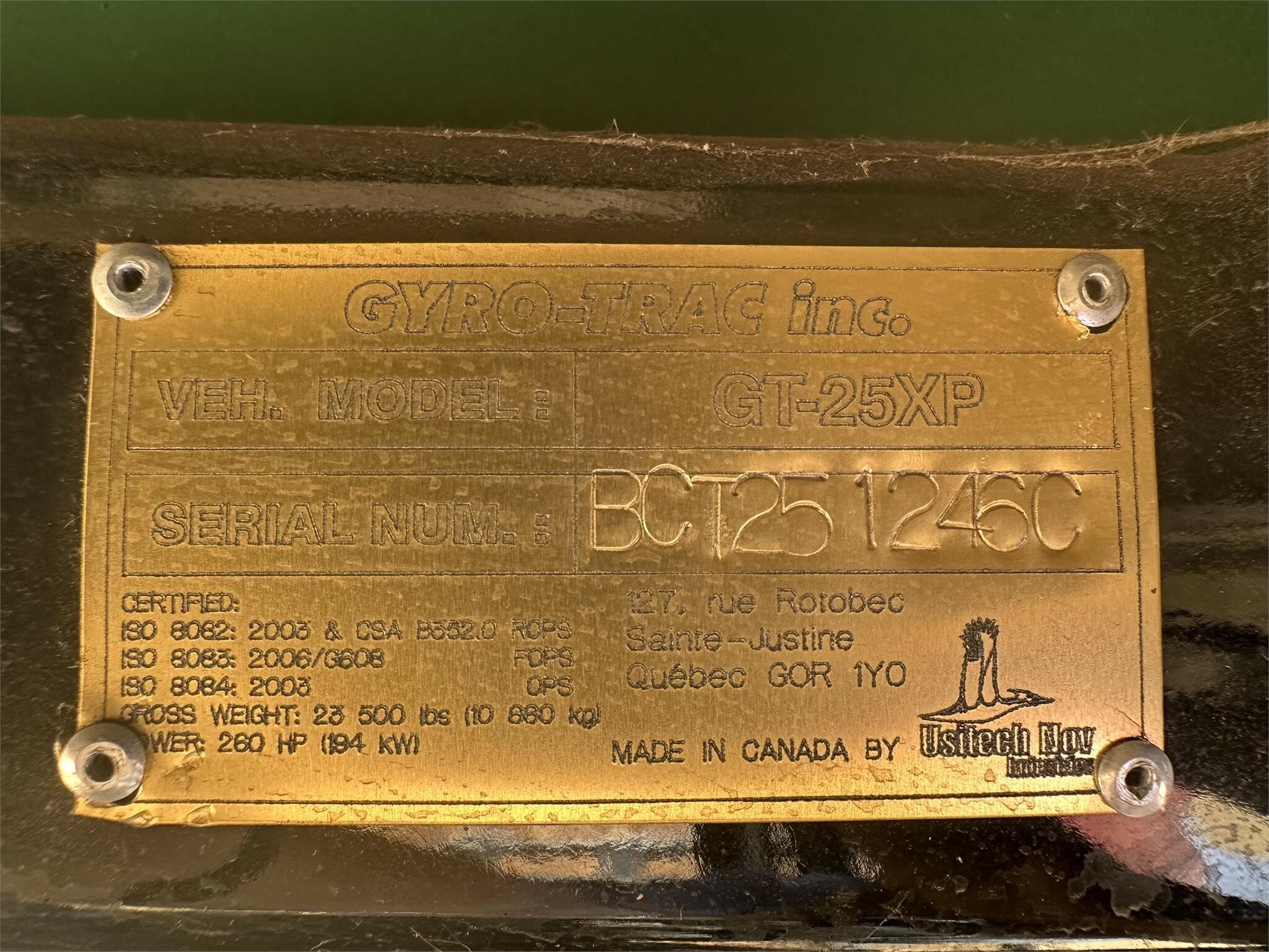 2009 Gyro Trac GT-25 XP Forestry and Mining