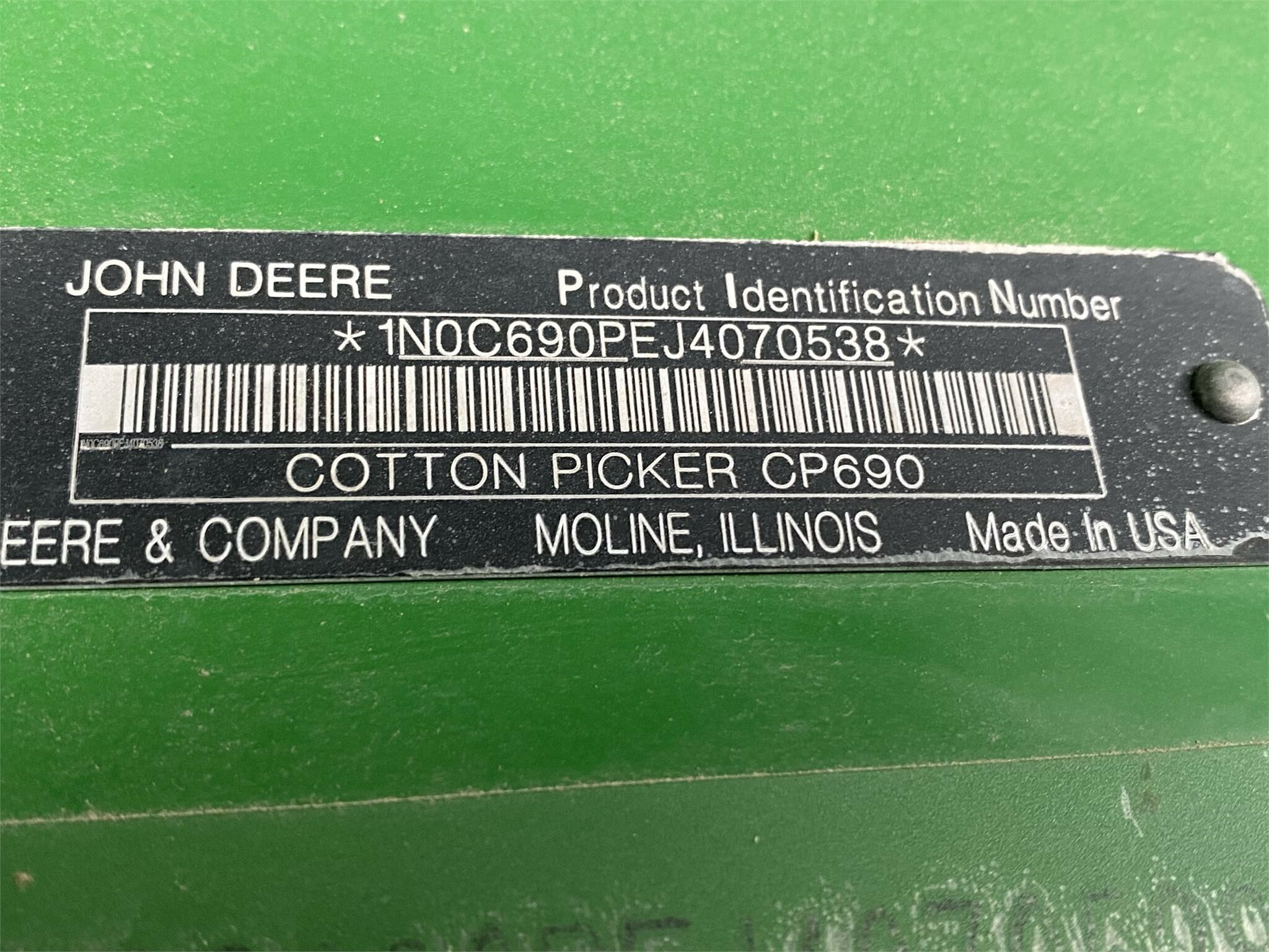 2018 John Deere CP690 Cotton Equipment
