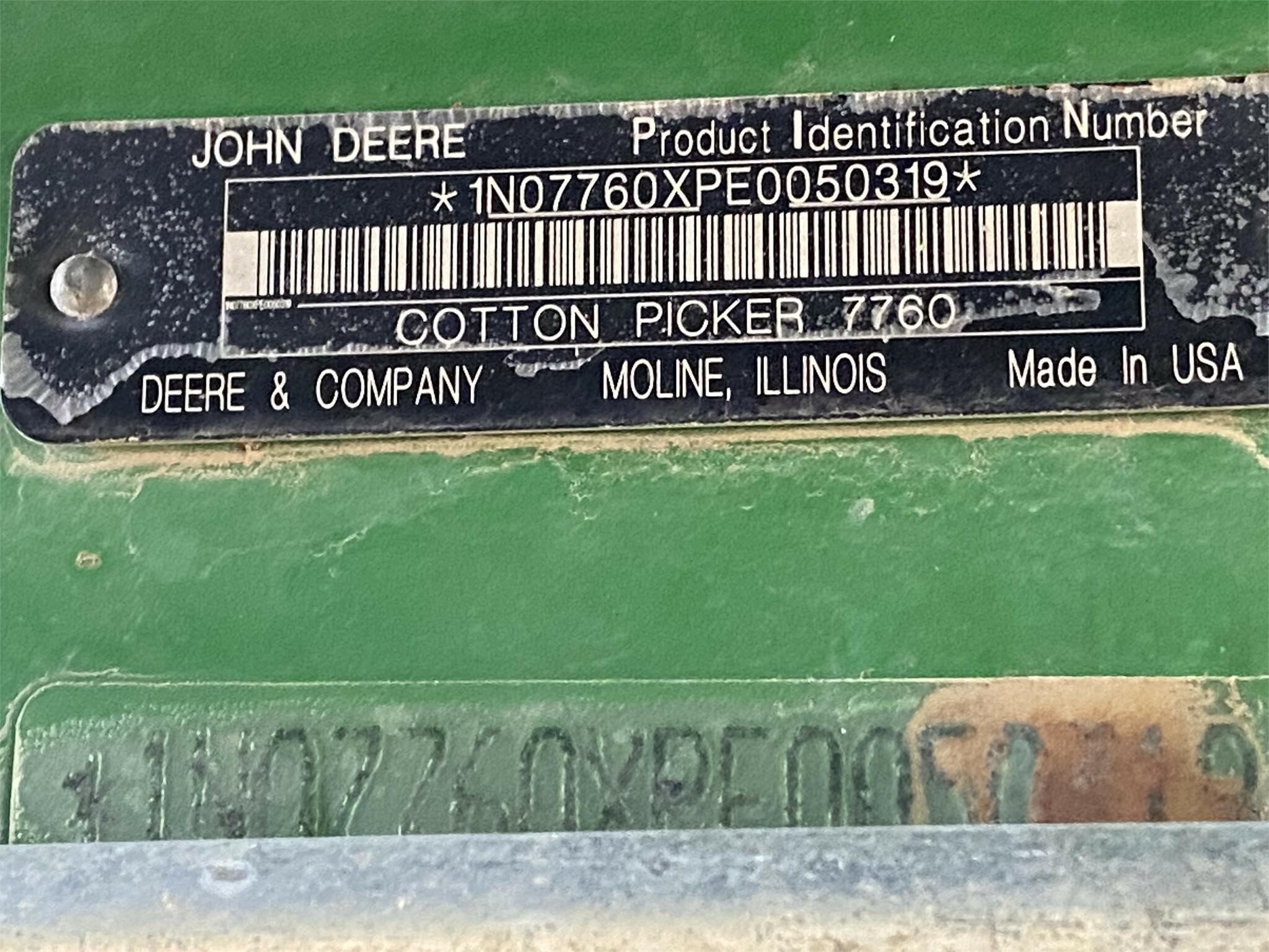 2013 John Deere 7760 Cotton Equipment