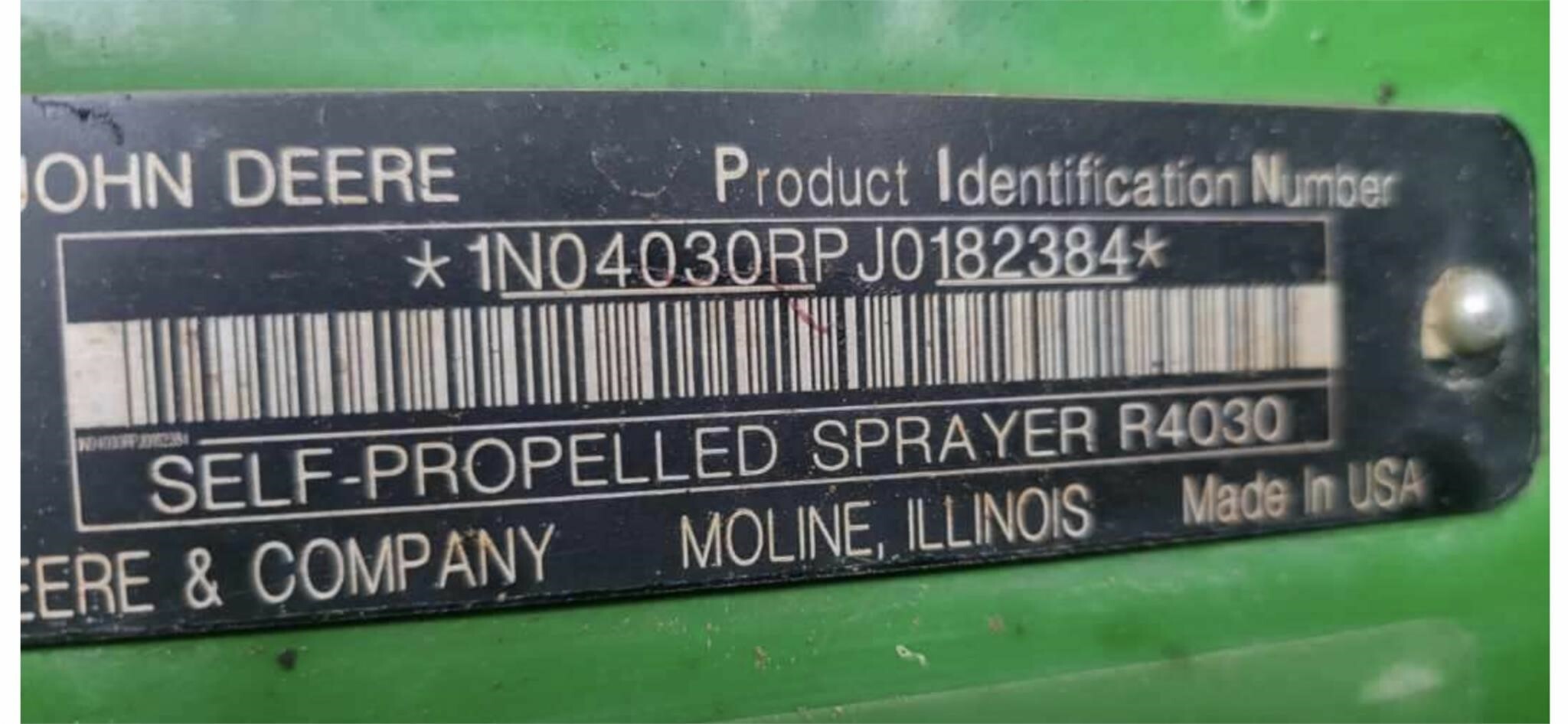 2019 John Deere R4030 Self-Propelled Sprayer