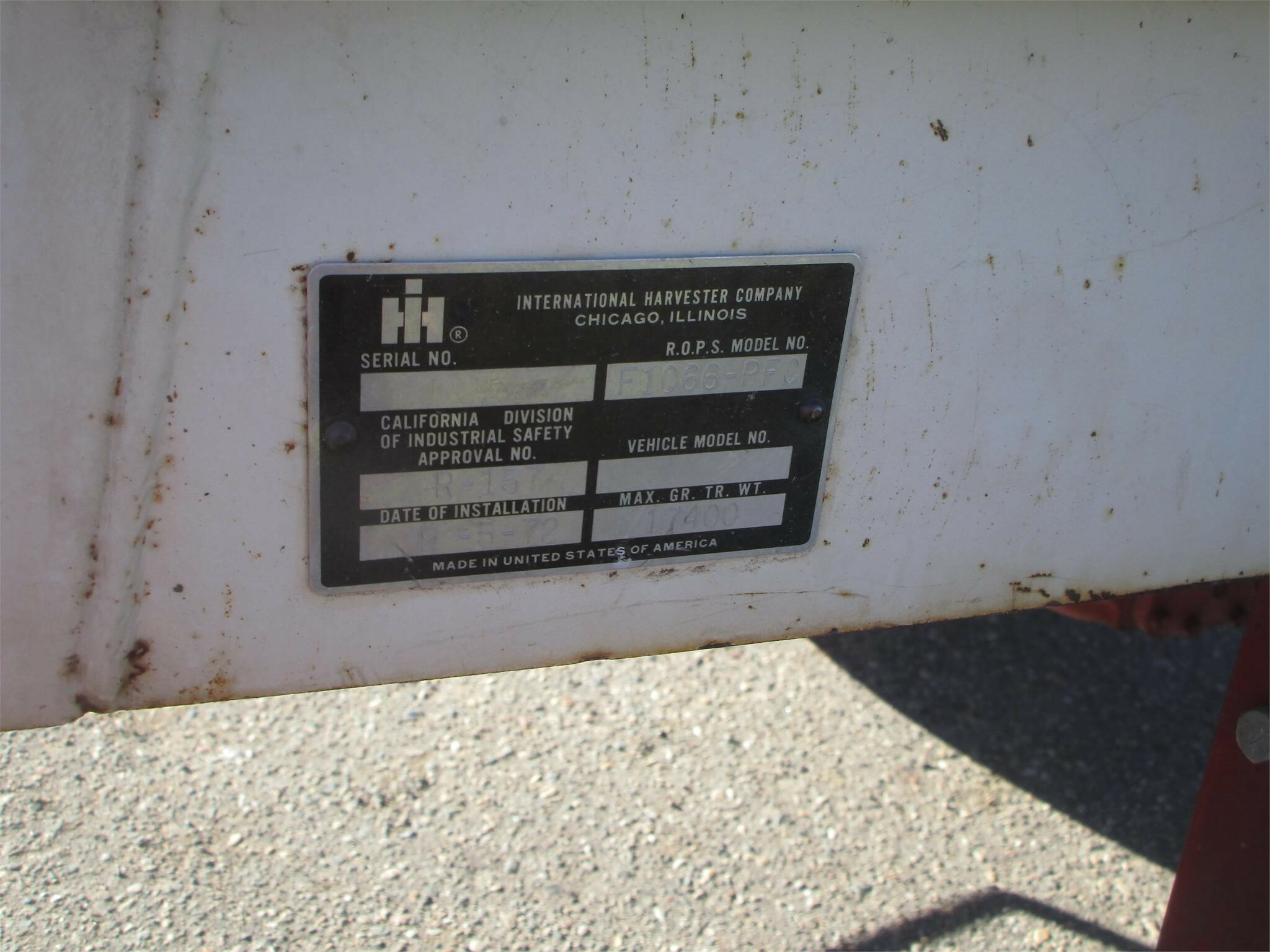 1972 International Harvester 1066 Tractor