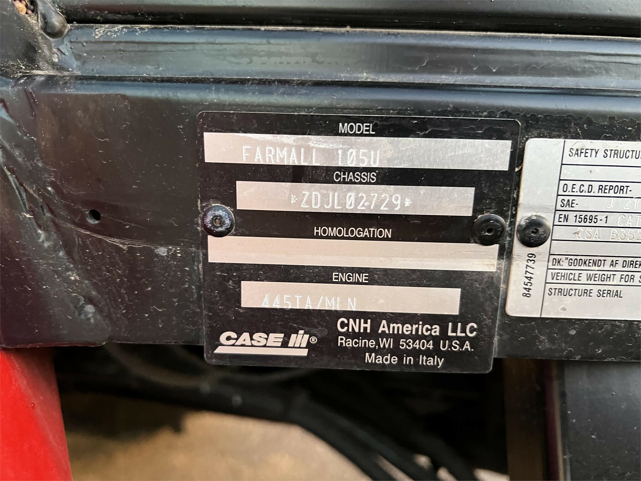 2013 Case IH Farmall 105U Tractor