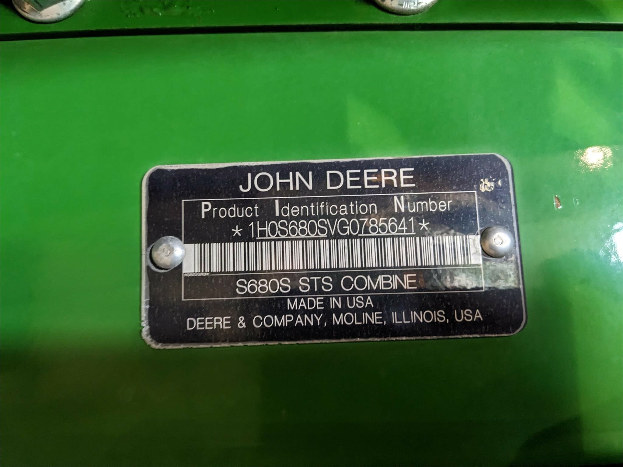 2016 John Deere S680 Combine