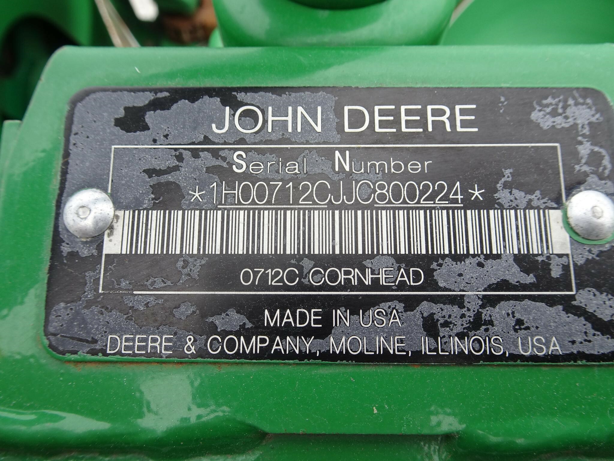 2018 John Deere 712C Corn Head