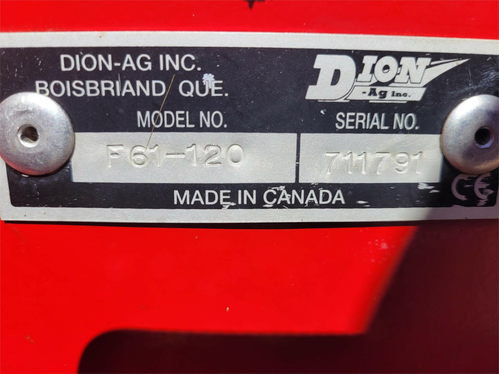 2019 Dion F61 Forage Harvester Head