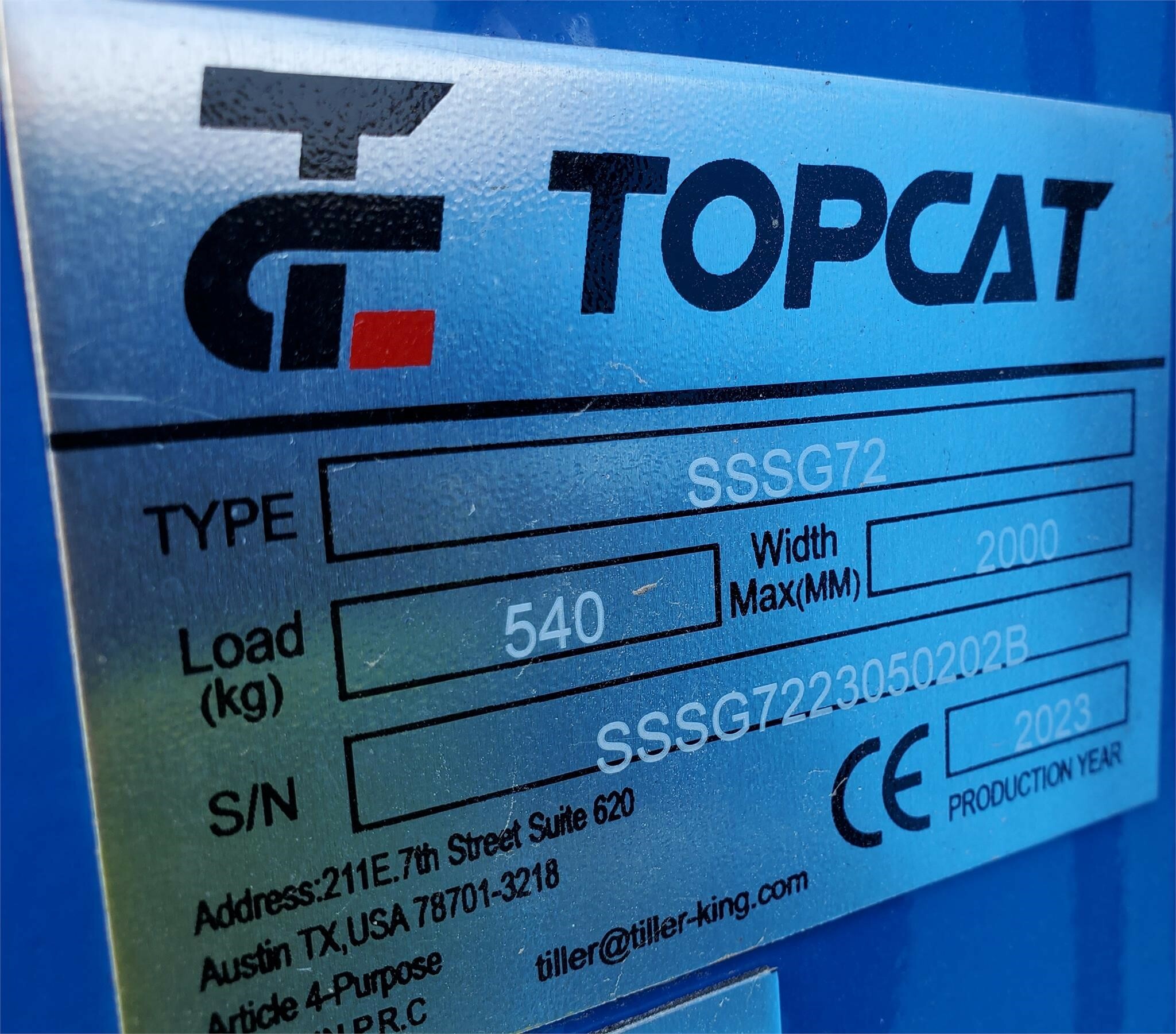 2023 Topcat SSSG72 Skid Steer