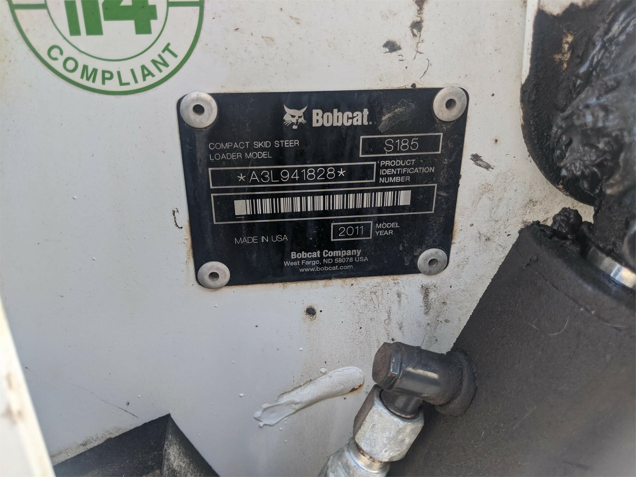 2011 Bobcat S185 Skid Steer