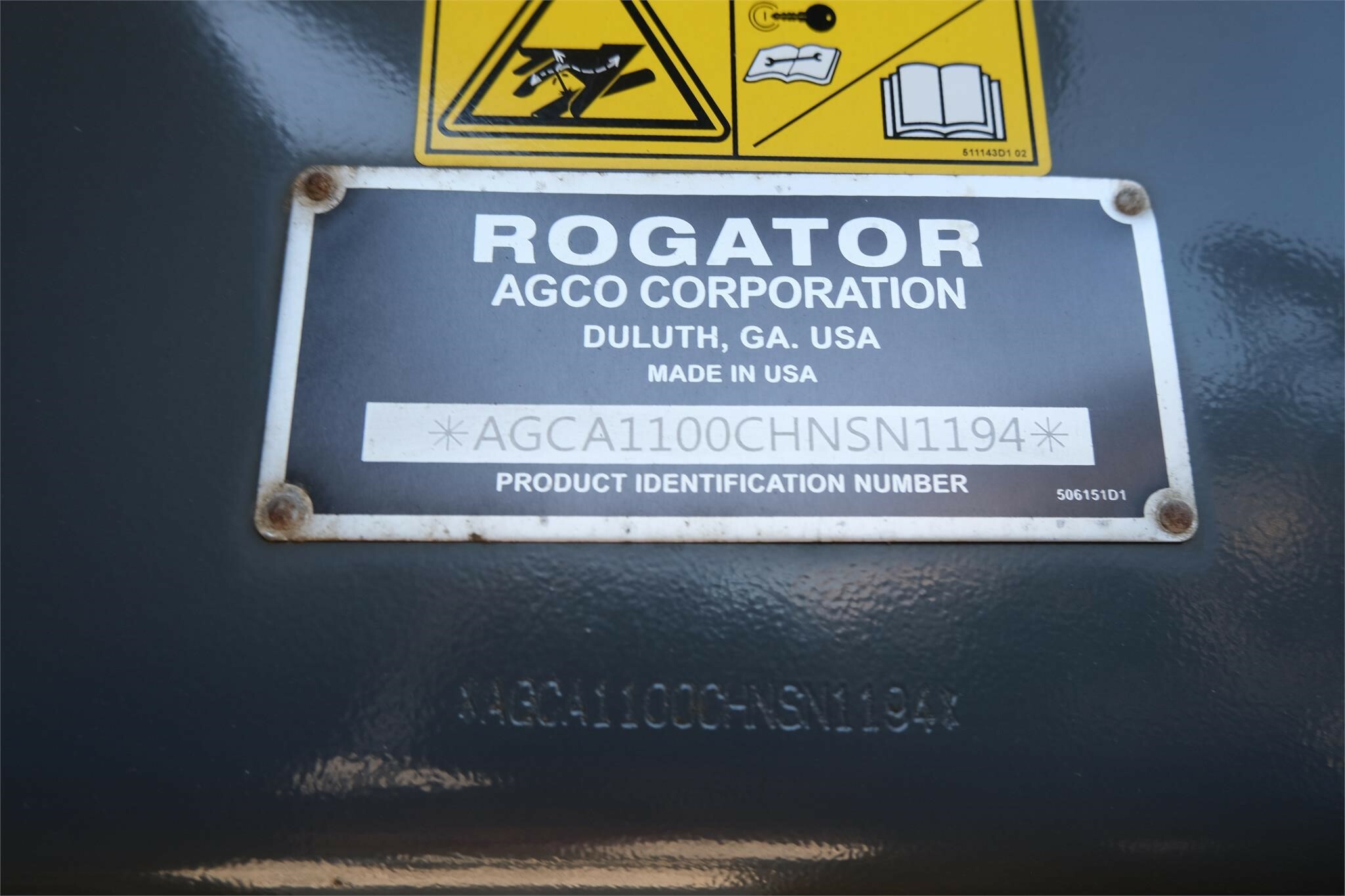 2017 Ag-Chem RoGator 1100B Self-Propelled Sprayer