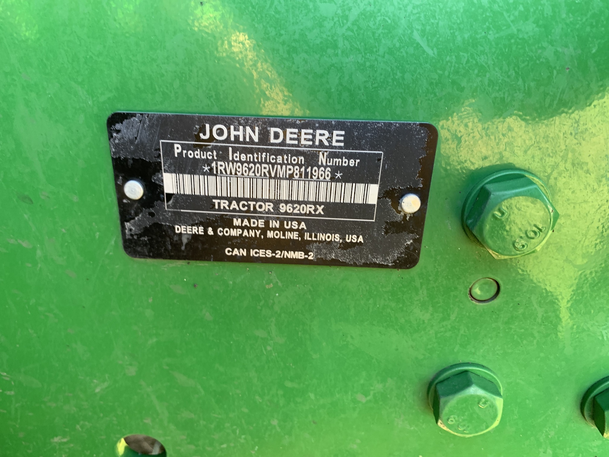 2021 John Deere 9620RX Tractor