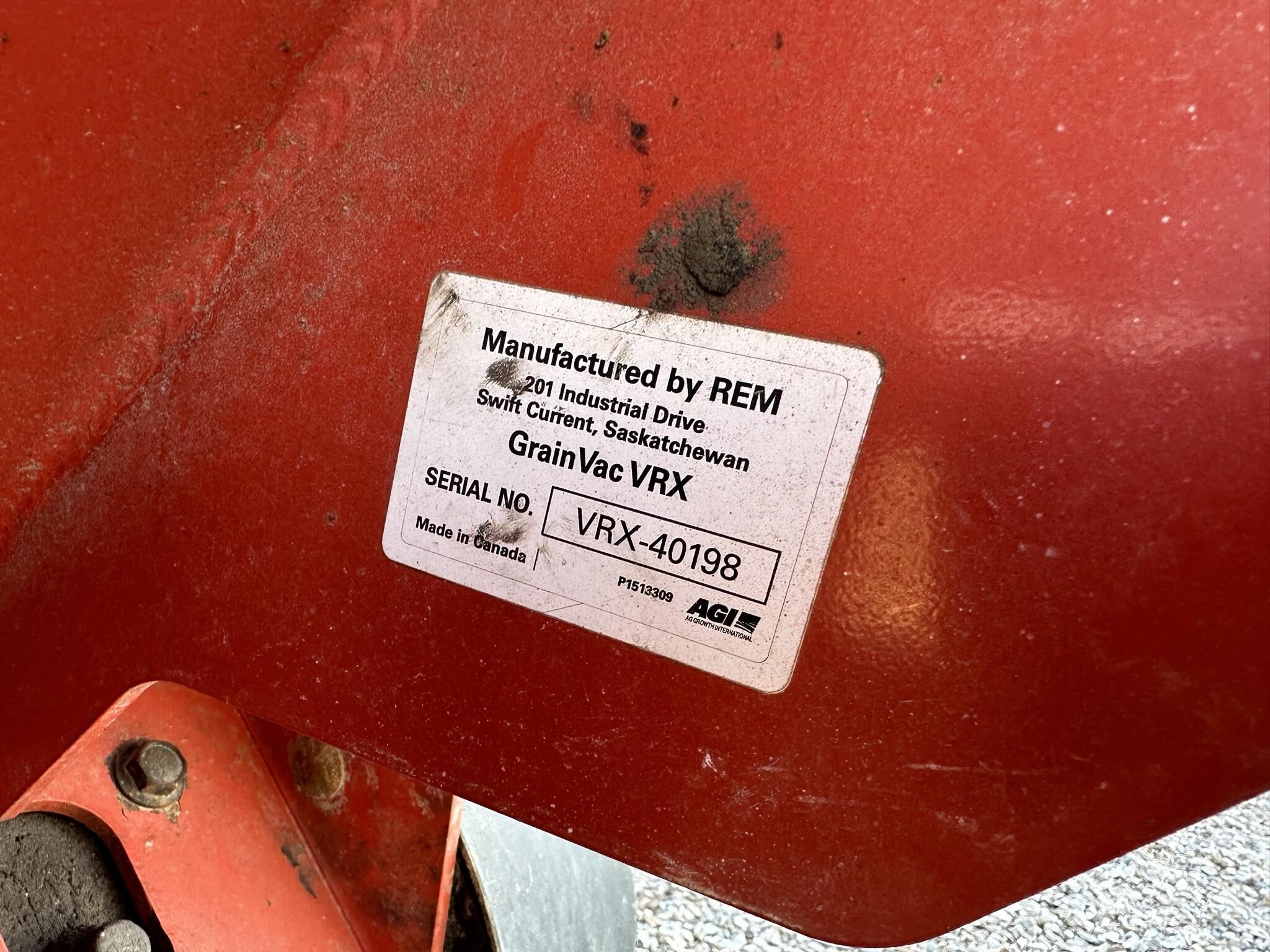 2015 Rem VRX Grain Vac