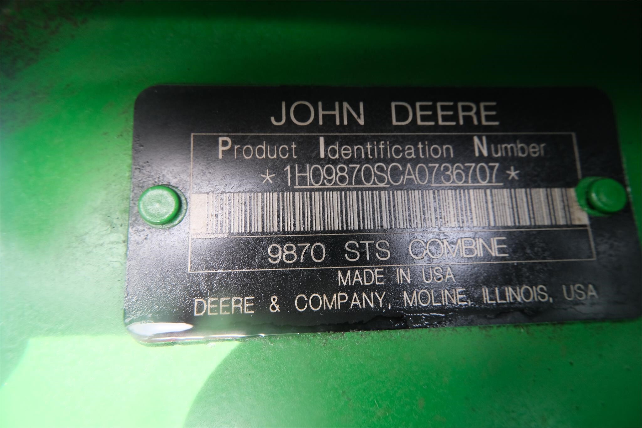 2010 John Deere 9870 STS Combine