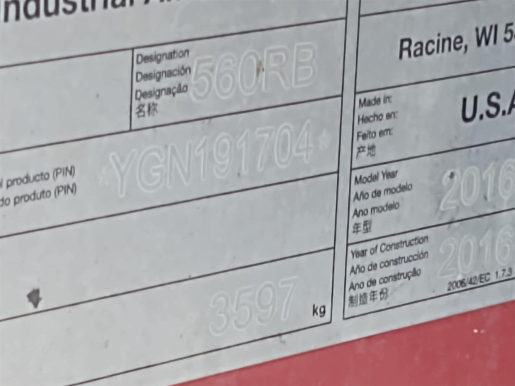 2017 New Holland Roll-Belt 560 Round Baler