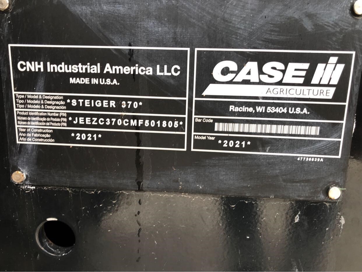 2021 Case IH Steiger 370 Tractor