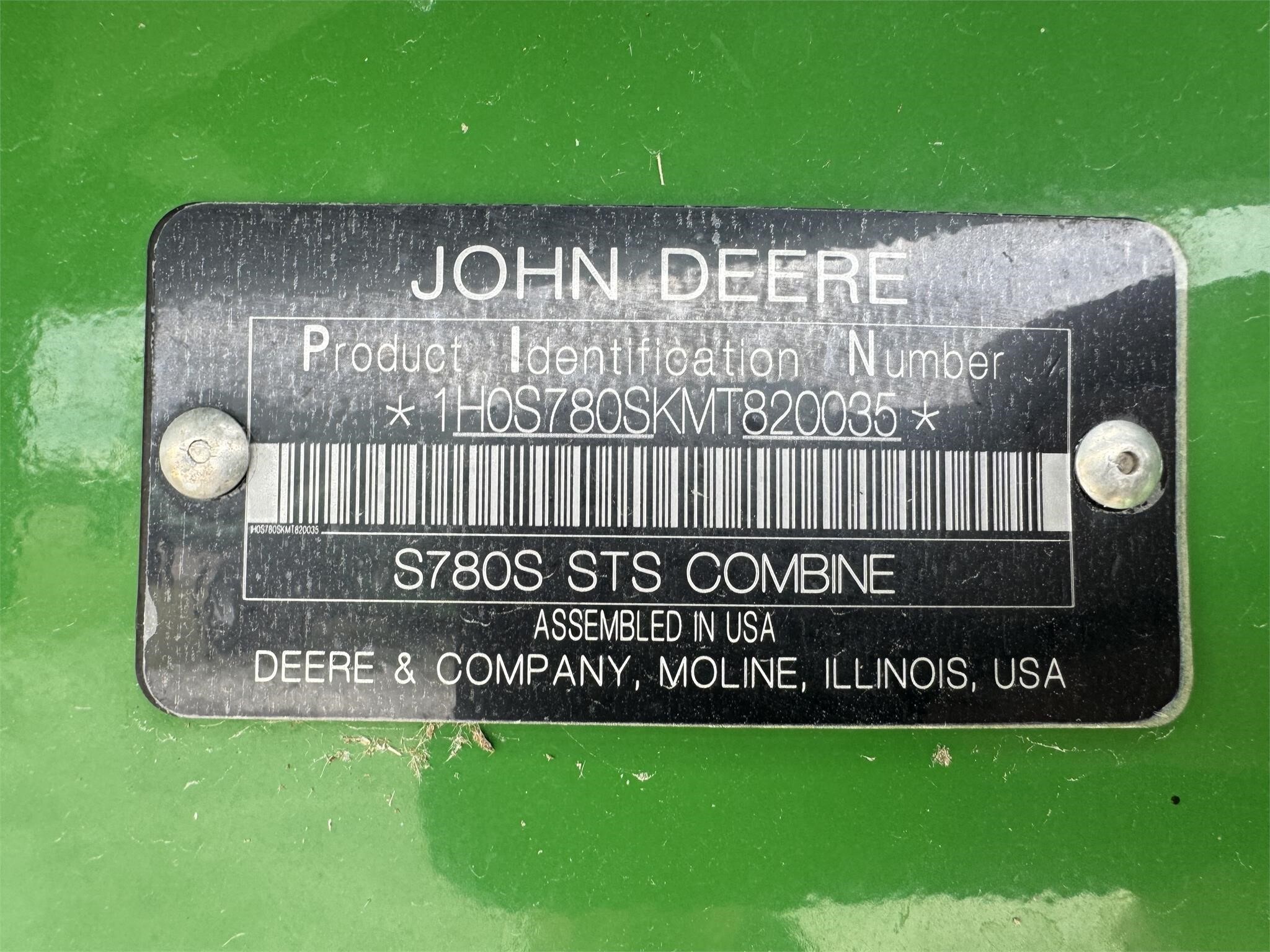 2022 John Deere S780 Combine