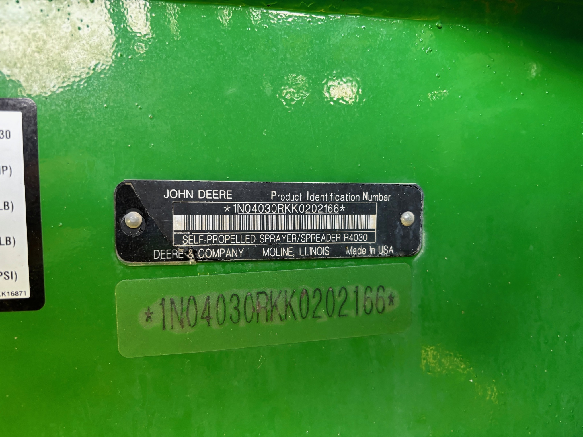 2020 John Deere R4030 Self-Propelled Sprayer