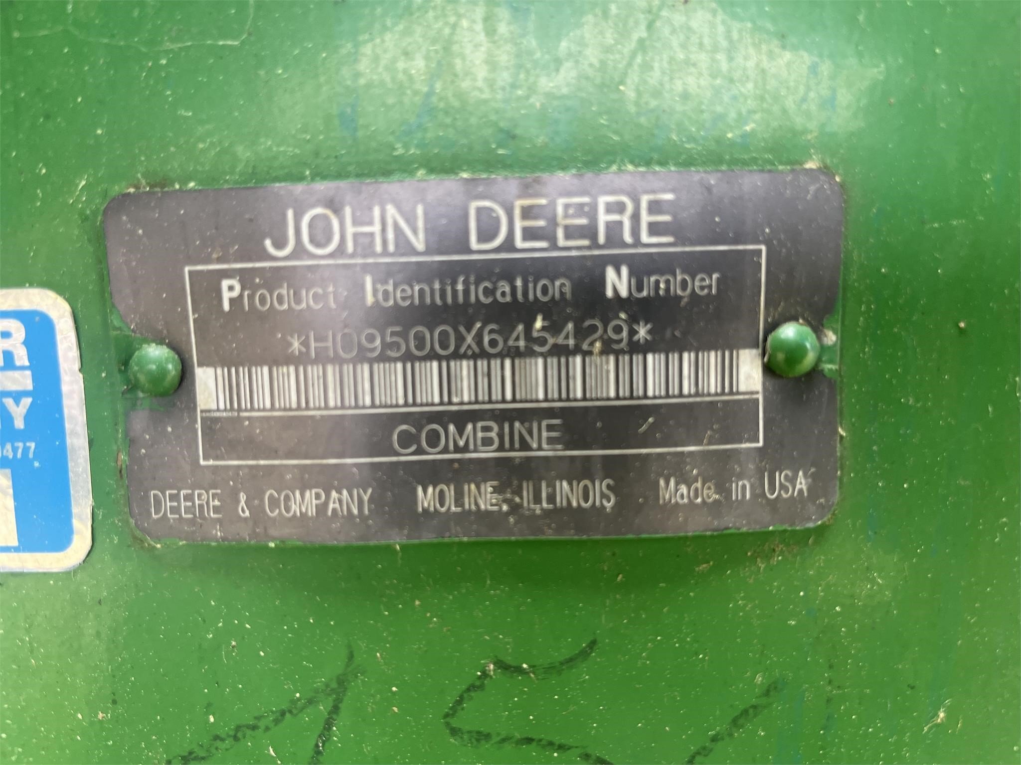 1991 John Deere 9500 Combine