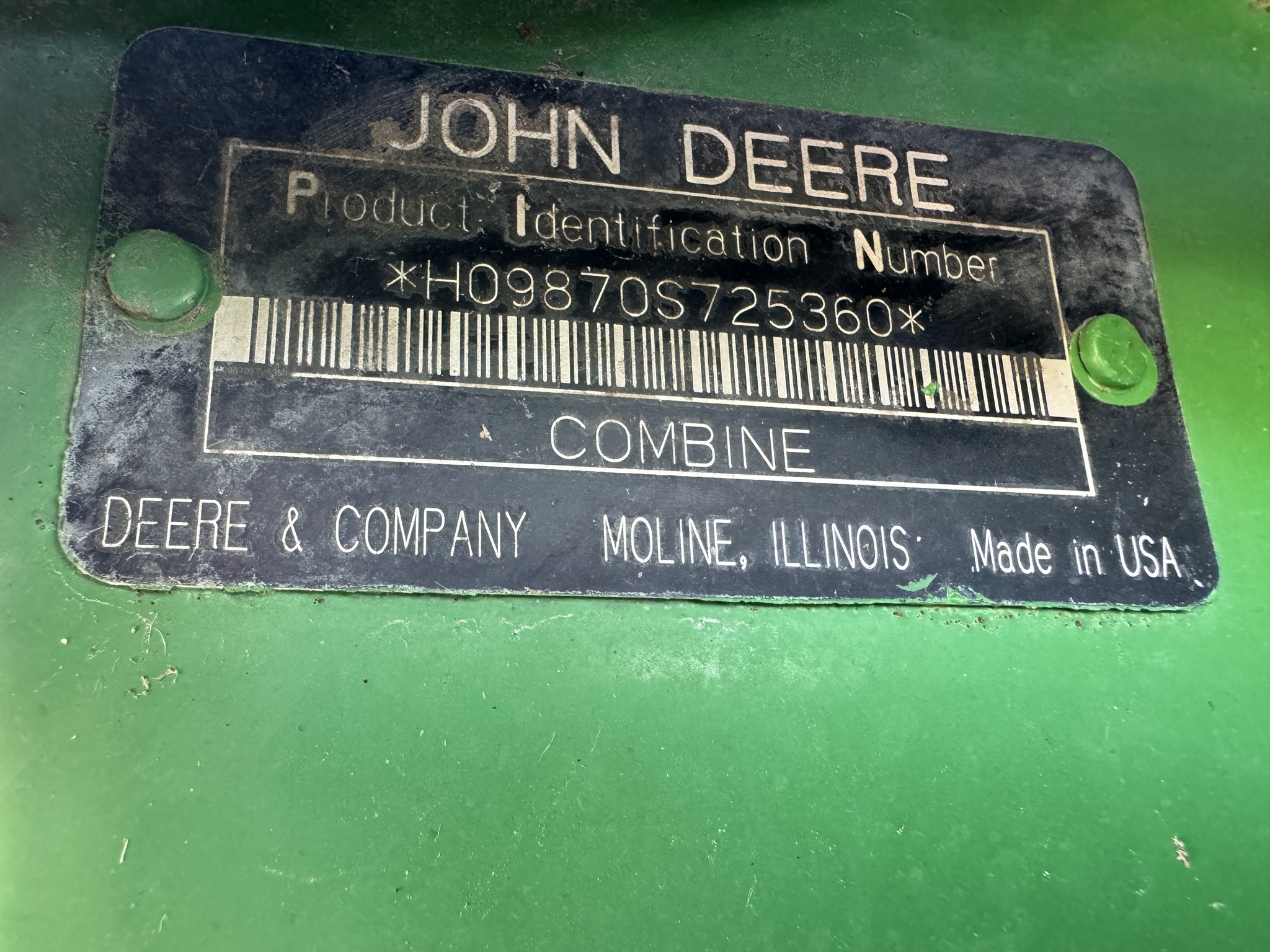 2008 John Deere 9870 STS Combine