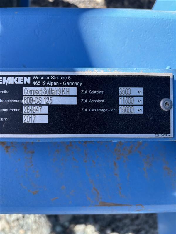 2017 Lemken Solitare 9/600 Drill