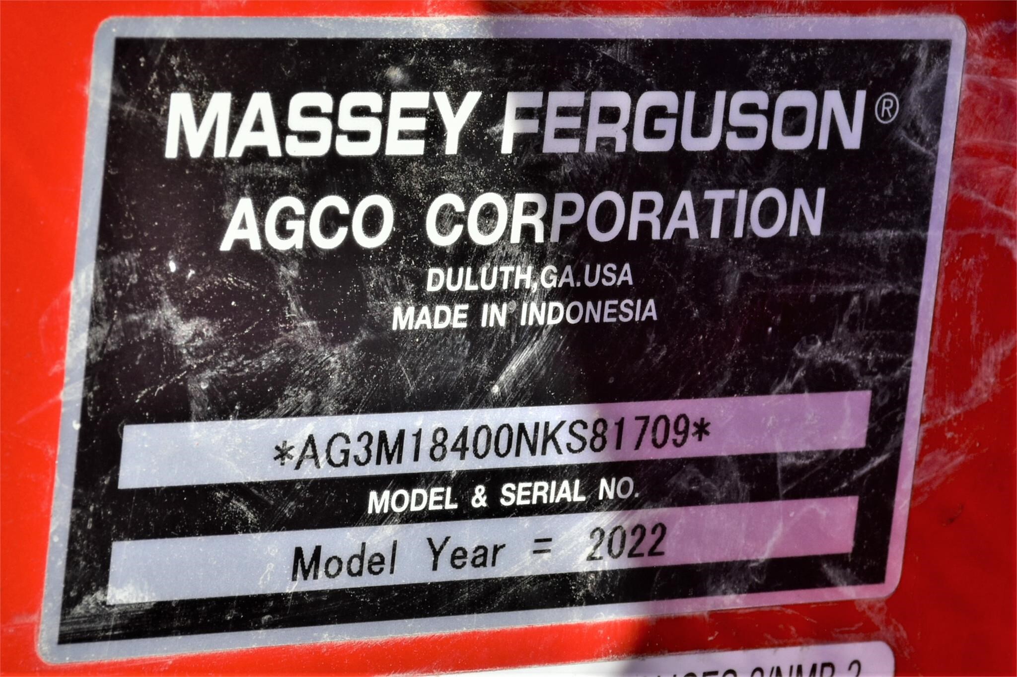 2023 Massey Ferguson 1840E Tractor