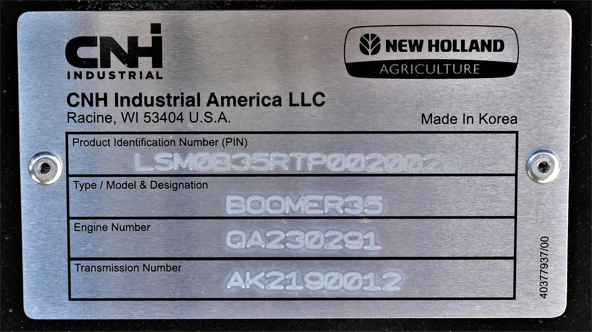 2023 New Holland Boomer 35 Tractor