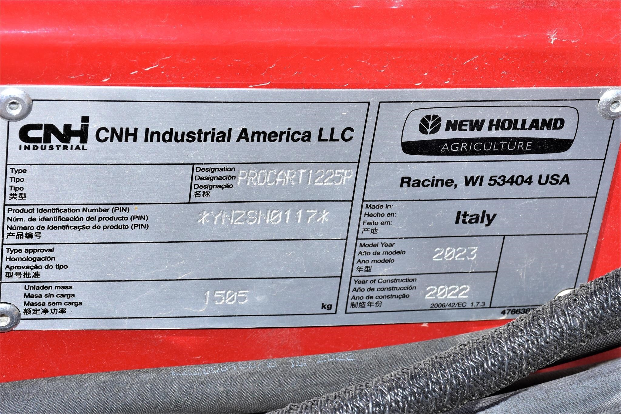 2023 New Holland PROCART 1225P Rake