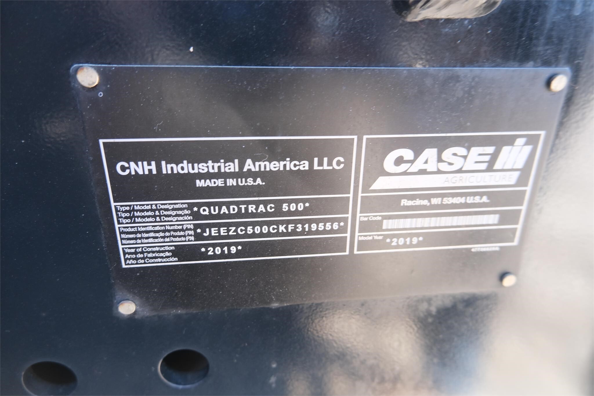 2019 Case IH Steiger 500 QuadTrac Tractor