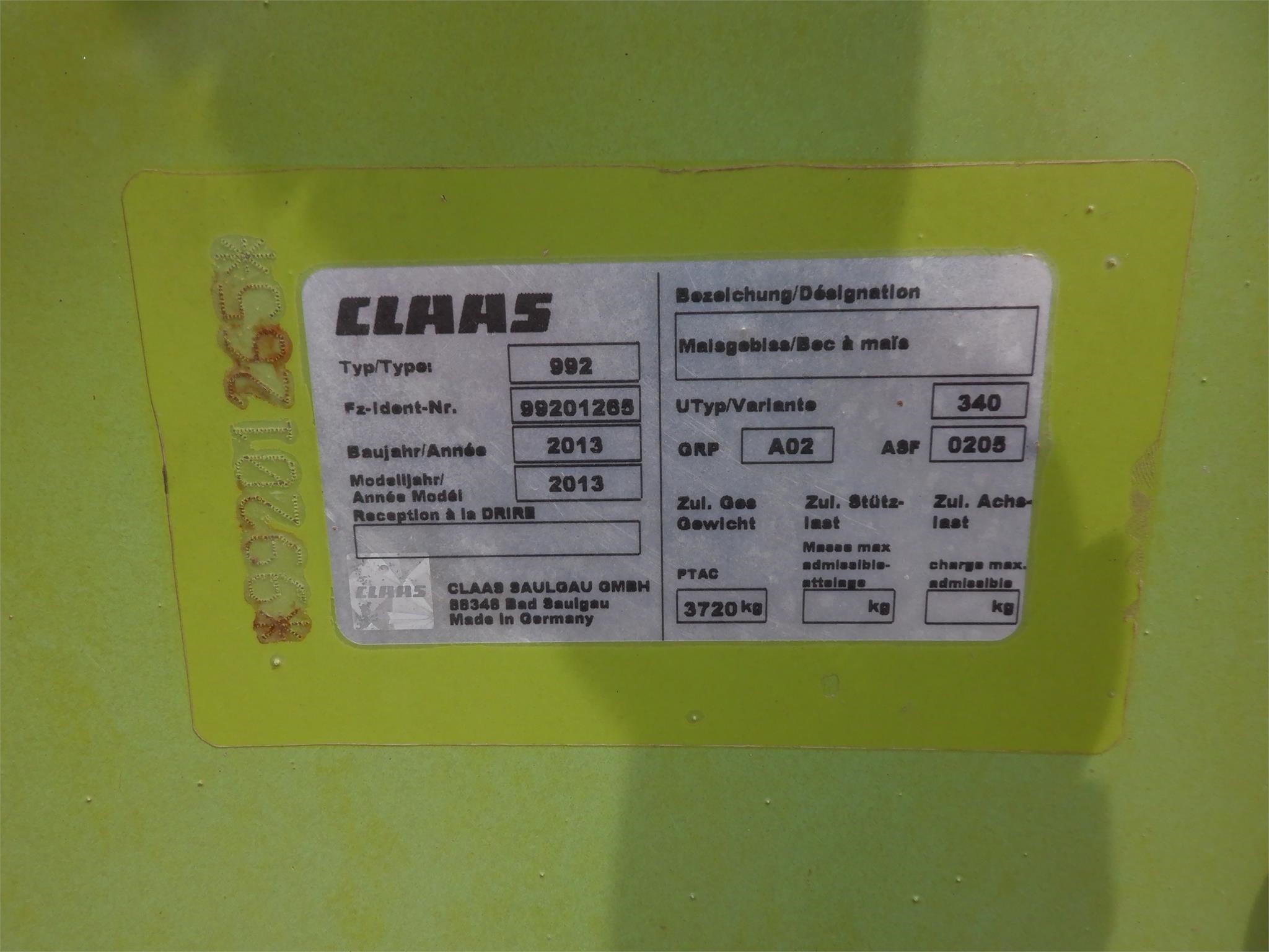 2013 Claas ORBIS 900 Forage Harvester Head