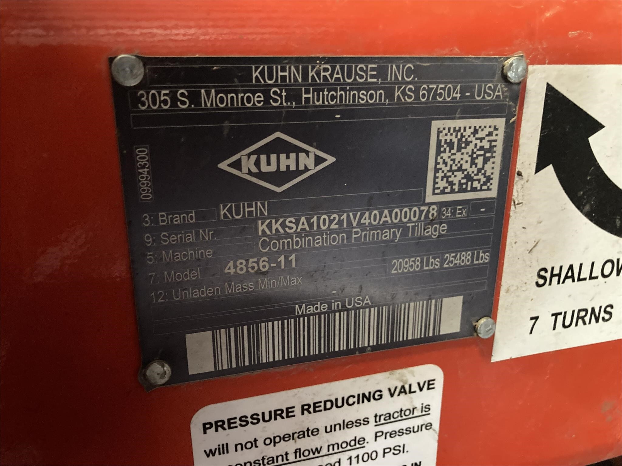 2021 Kuhn Krause 4856-11 V Ripper