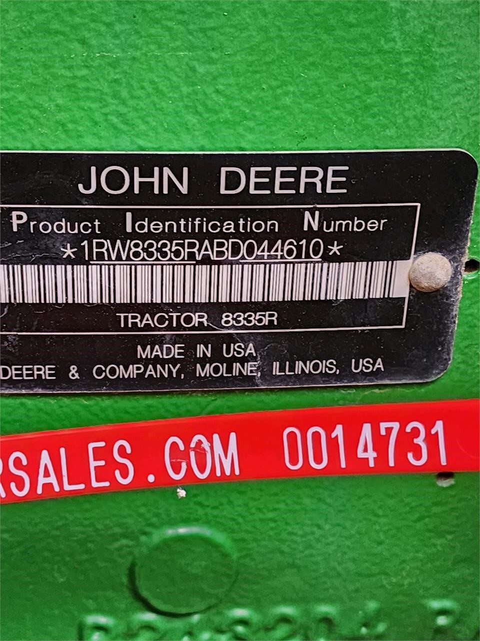 2012 John Deere 8335R Tractor
