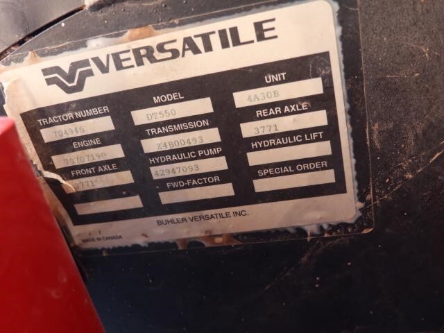 2016 Versatile 550DT Tractor
