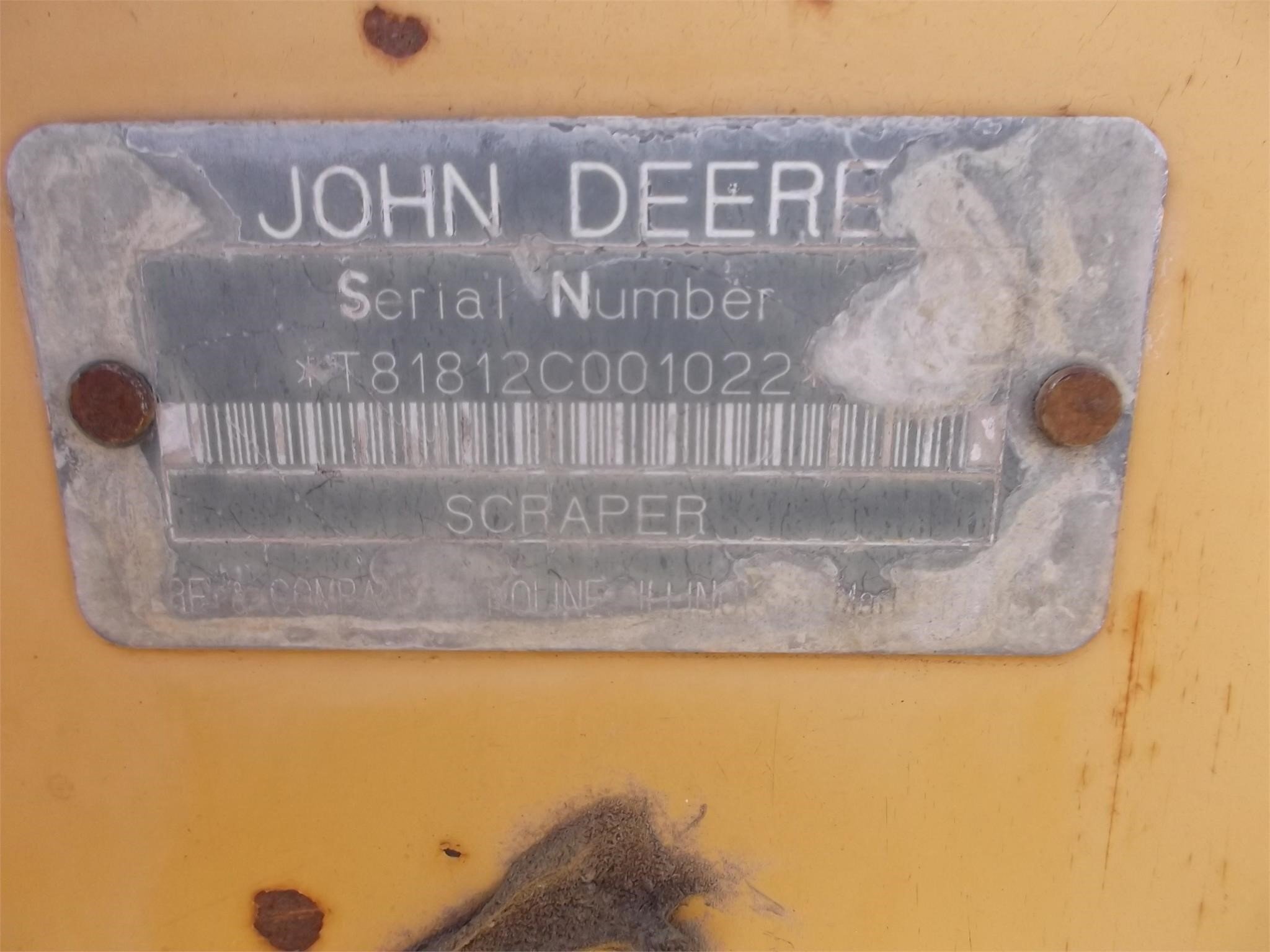 2000 Deere 1812C Scraper